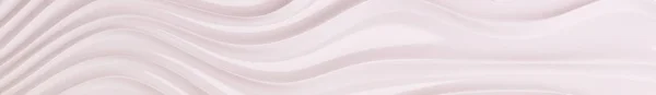 Beyaz doku saten kumaş. Gorizontal panoramik kithen panel skinali için. 3D render