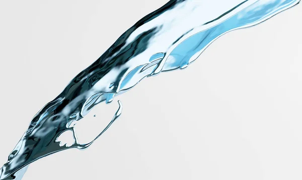 Blue water splash isolated on white background. 3d render — Stock Photo, Image