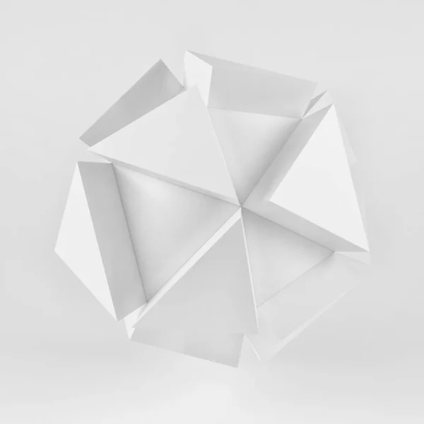 Геометрія білих сфер фону. Абстрактний 3d рендеринг — стокове фото