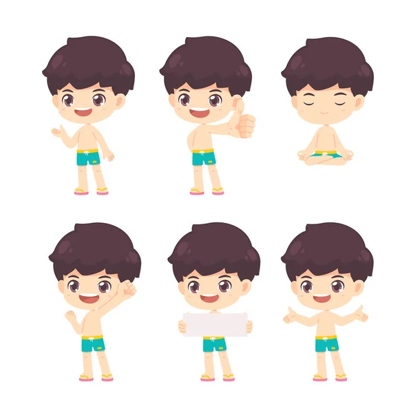 Boy profile cartoon avatar kawaii anime cute illustration clip art