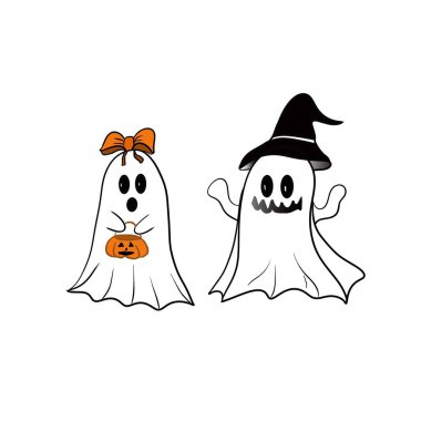 Cadılar Bayramı, hayaletler, cadılar bayramı, desen, tatil, kart, tekstil, vektör, illüstrasyon, silüet, tasarım, çizgi film, çizim, kanat, siyah, cadılar bayramı simgeleri seti