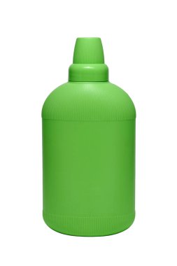 Yumuşatıcı krem beyaz ba izole mavi plastik şişe
