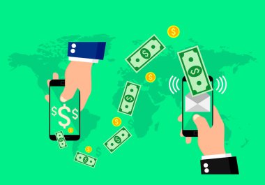 Ödeme uygulamaları bankacılık ile akıllı telefonlar holding eller.