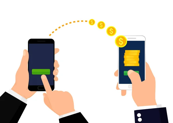 Banking Payment App Senden Und Empfangen Von Geld Vektor Illustration — Stockvektor