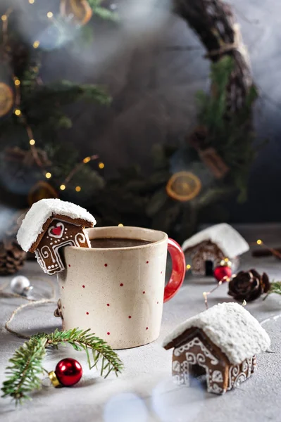 Close View Christmas Cocoa Drink — Stock Photo, Image