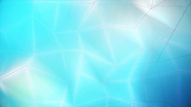 Sakin mavi arkaplan geometrik şekilleri sorunsuz bir şekilde dönüştürerek dinamik bir soyut animasyon oluşturur.