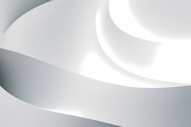 Soyut beyaz mimari arka plan. Modern 3D canlandırma. 3 Boyutlu Hazırlama