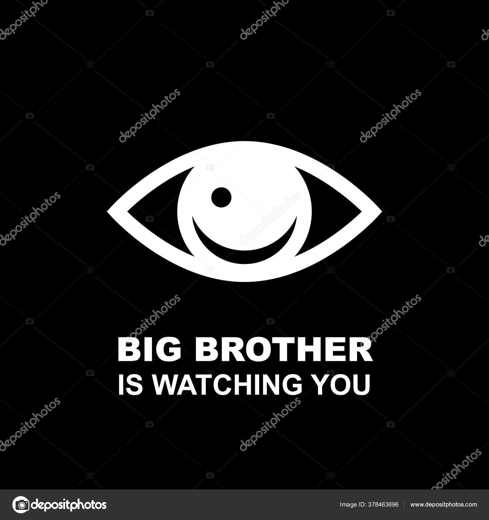 Big Brother Watching You Poster Vector Illustration Stock Vector Image by ©PainterMaster 378463696