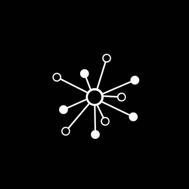 İnbot ağ bağlantısı, beyaz üzerinde çizgi vektör simgesi