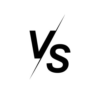 Logoya karşı. Spor, dövüş ve yarışma için vS harfleri. Stok vektör simgesi
