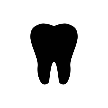Diş ikonu dişçi düz vektör işareti. Taşınabilir kullanıcı arayüzü için