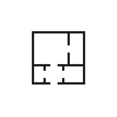 Basit bir taslak çizgisi simgesi. Piktogram çekin. Beyaz arkaplanda izole edilmiş vektör illüstrasyonu. Plan simgesi. Yer işareti