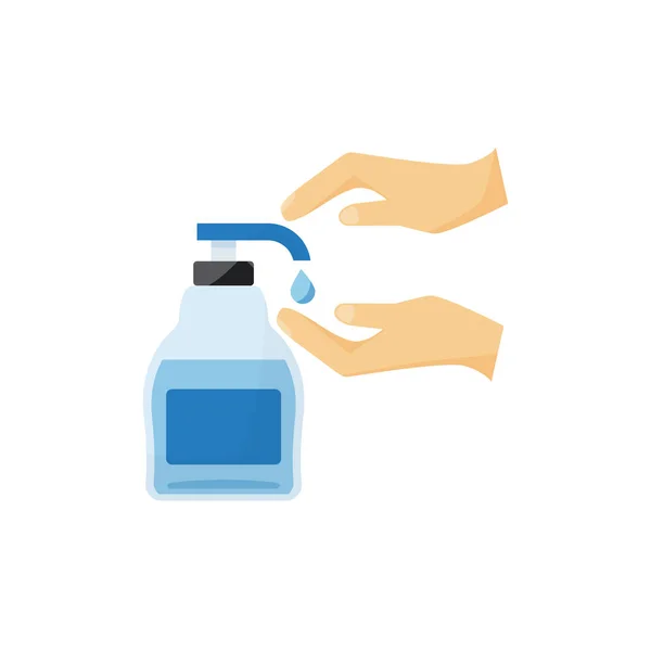 Vector Illustraties Van Hand Desinfecterende Fles Desinfectie Spray Natte Veeg — Stockvector