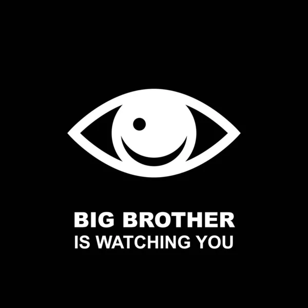 Big Brother Watching You Poster Vector Illustration — Stock Vector