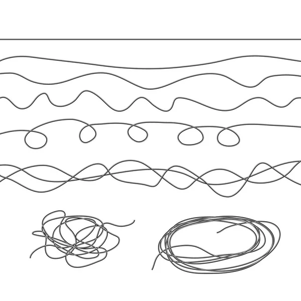 Illustration Créative Fils Électriques Réalistes Réseau Flexible Design Art Vecteur — Image vectorielle