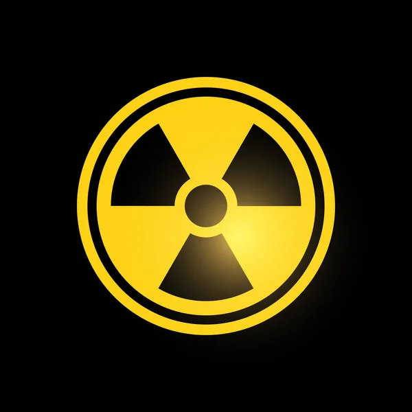 Znak Promieniowania Żółty Znak Ostrzegawczy Wektor Stada — Wektor stockowy