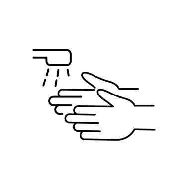 El yıkama ipi ikonu. Vektör eğilimi simgesi. Modern tasarım