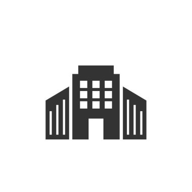 Servis binamız, ofisimiz, American Solid Glyph Icon Web Kart Şablonu. Stok vektörü