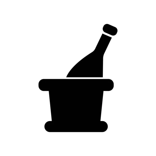 Икона Шампанского Белом Фоне Знак Вектора Запаса — стоковый вектор