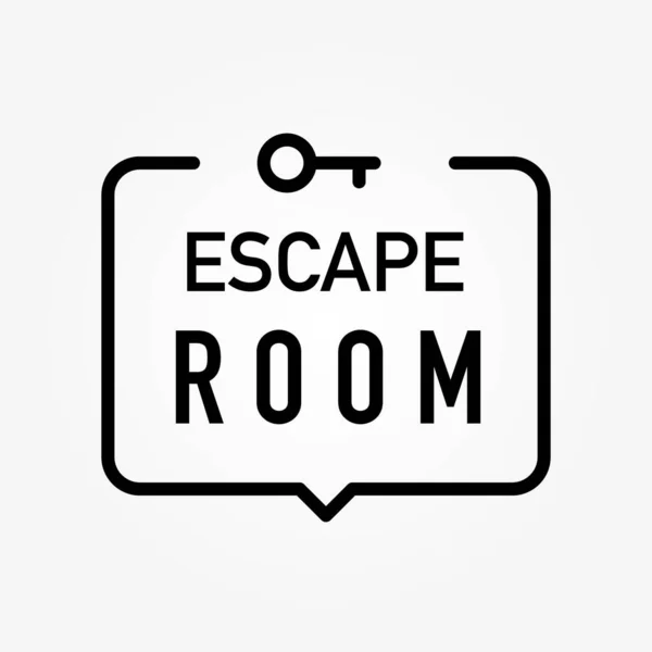 Sala Escape Logo Del Vector Icono Ilustración Insignia Sobre Fondo — Archivo Imágenes Vectoriales