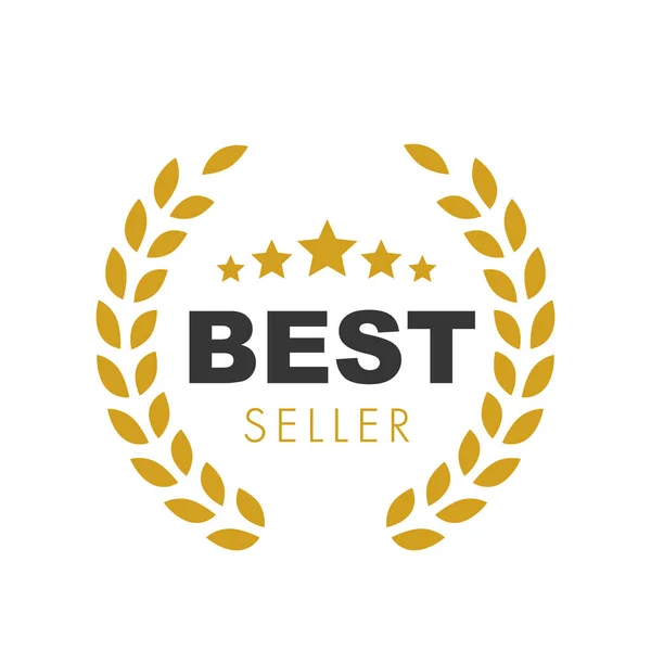 Best Seller Badge Logo Design White Stock Vector — Stock Vector