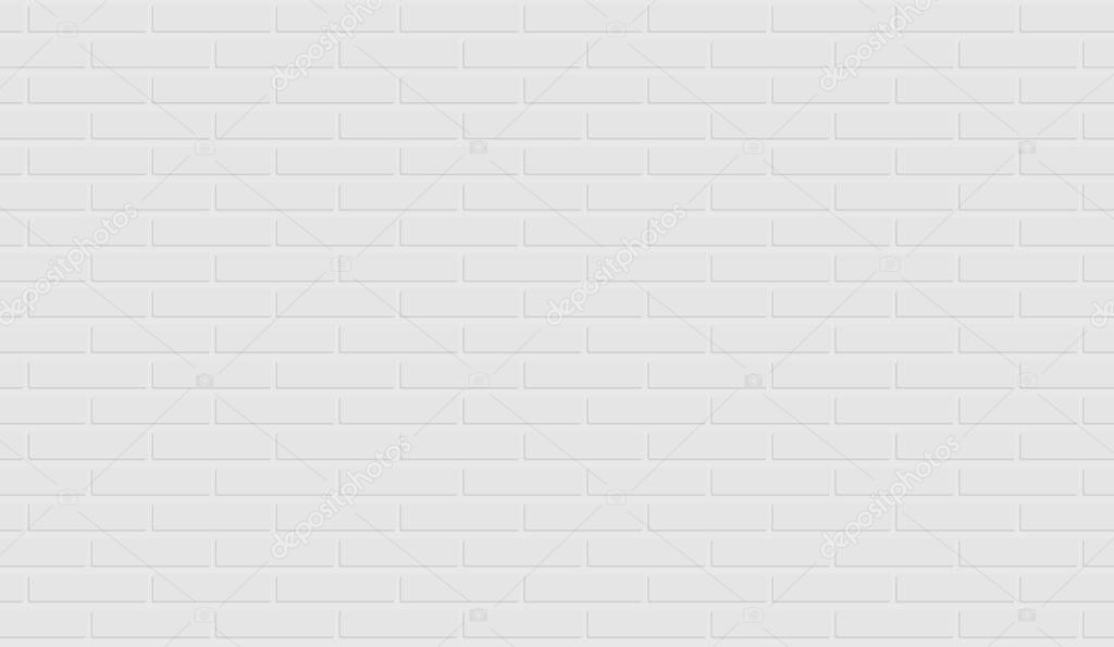 repeatable minimal white painted brick wall pattern background. Eps 10 stock vector illustration.