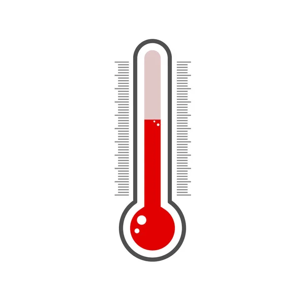 Thermometer Vector Icon White Background Stock Sign — Stock Vector