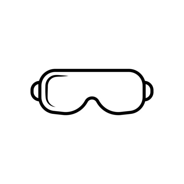 Ícone Óculos Segurança Fundo Branco Ilustração Elemento Simples —  Vetores de Stock