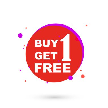 1 alana 1 bedava, beyaz arkaplanda indirim etiketi