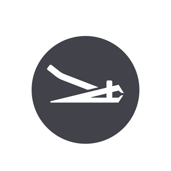 Иконка Вектора Контура Ножниц Тонкая Линия Черного Ногтя Клиппер Значок — стоковый вектор