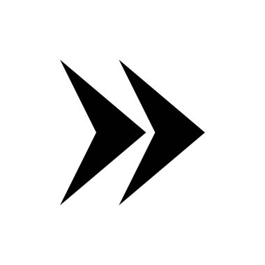 Beyaz üzerine ok simgesi. Vektör işareti. İmleç simgesi