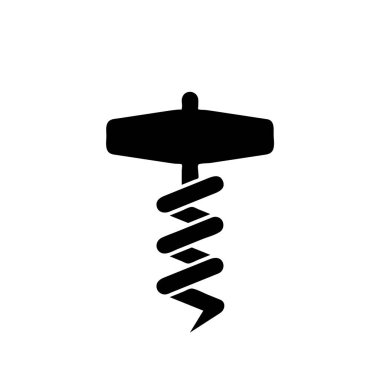 Beyaz arkaplanda profesyonel vektör tirbuşon simgesi