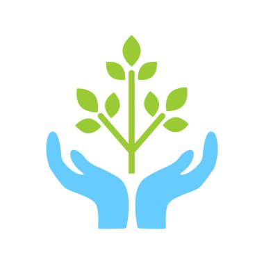 El logosu, basit ve temiz. Eko konsepti. Vektör simgesi