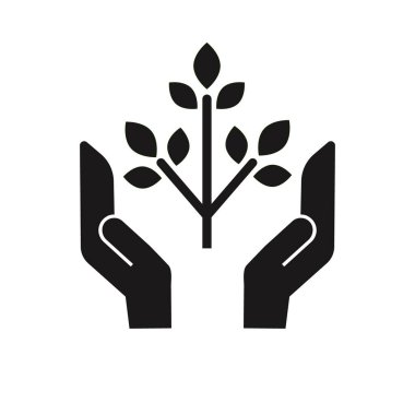 El logosu, basit ve temiz. Eko konsepti. Vektör simgesi