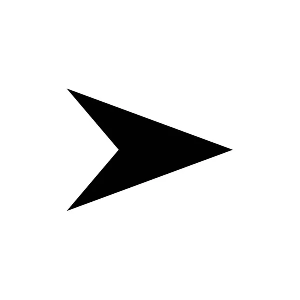 Icono Flecha Blanco Signo Vectorial Icono Del Cursor — Vector de stock