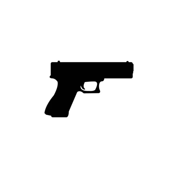 Pistol Gun Icon Vector Ilustrație Fundal Alb — Vector de stoc