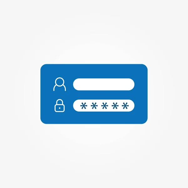 Login Vector Icono Icono Plano Aislado Fondo Blanco Archivo Eps — Vector de stock