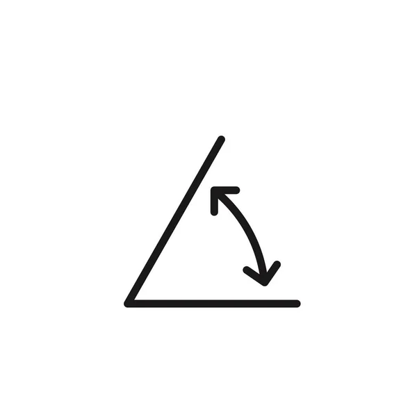 Winkelsymbol Isoliertes Symbol Mit Winkelsymbol Vektor — Stockvektor