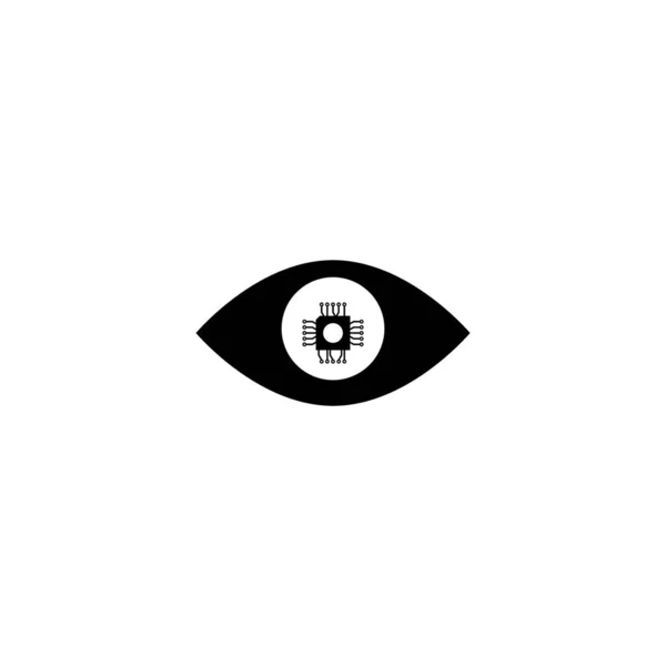 Εικονίδιο Ματιών Λευκό Φόντο Σημείο Διανύσματος Αποθέματος — Διανυσματικό Αρχείο