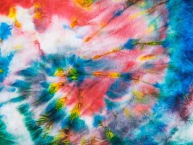 Beyaz kumaşa el çizimi boya deseni. Düz yatıyordu.