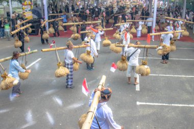 Cakarta, Endonezya - 23 Eylül 2025: Güney Banten Kasepuhan Yerli Topluluğundan Muazzam Ngarengkong.
