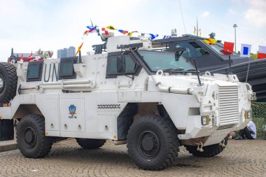 Jakarta, Endonezya - 21 Eylül 2025: Endonezya 'dan BM barış araçları.