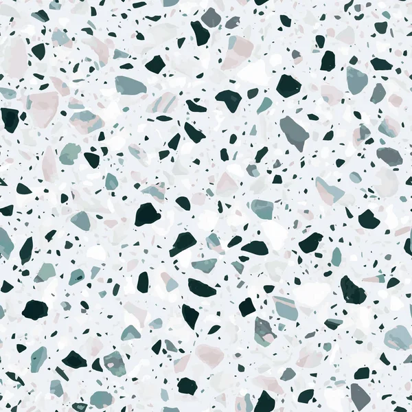 Terrazzo padló vektor varrat nélküli mintát a világos színek — Stock Vector