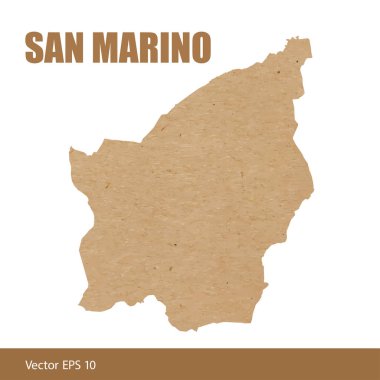 San Marino detaylı Haritası vektör çizim Kraft kağıt veya karton kesme