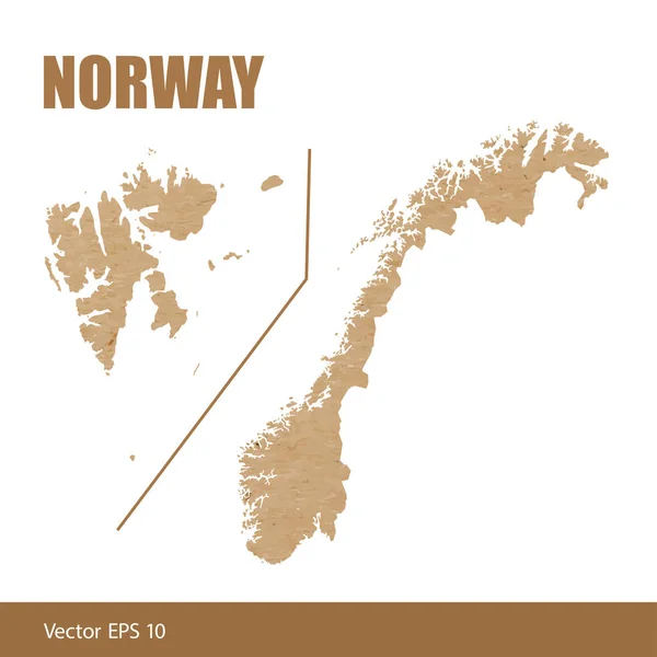 从工艺纸或纸板上剪下的挪威和斯瓦尔巴岛的详细地图的向量例证 — 图库矢量图片#