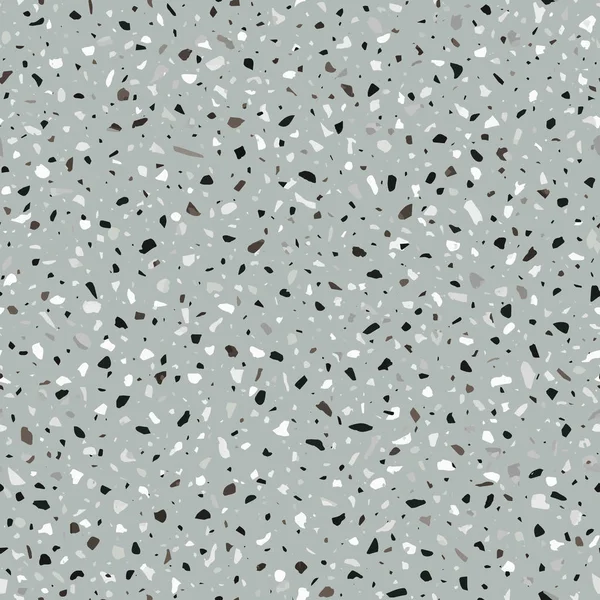水磨石地板矢量无缝图案在灰色和棕色的科洛 — 图库矢量图片