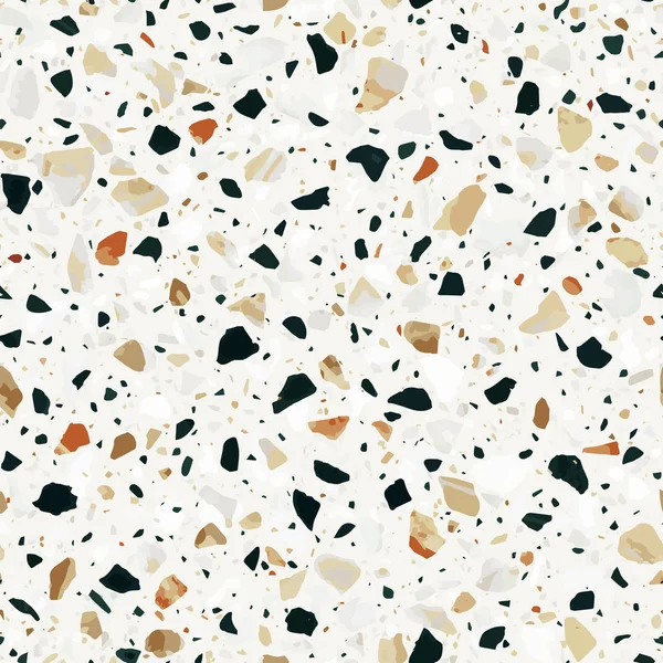 Terrazzo 地板向量无缝样式在地球颜色 — 图库矢量图片