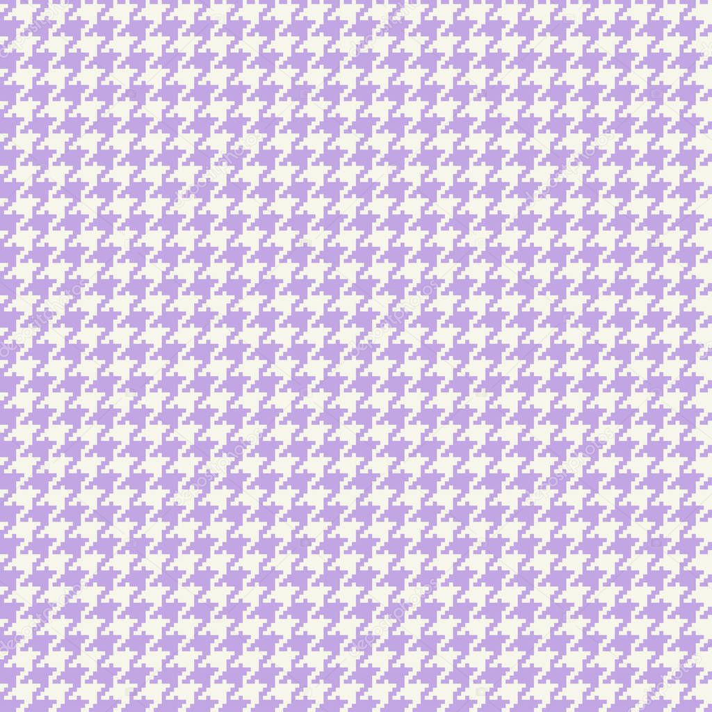 Vector houndstooth fabric seamless pattern. Textile ornament in pastel colors