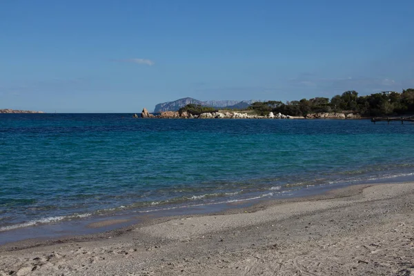 Seascape Krásnou Tyrkysovou Vodou Pláž Ostrově Sardinie Itálie — Stock fotografie