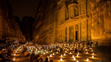 Ürdün 'de gece Petra 
